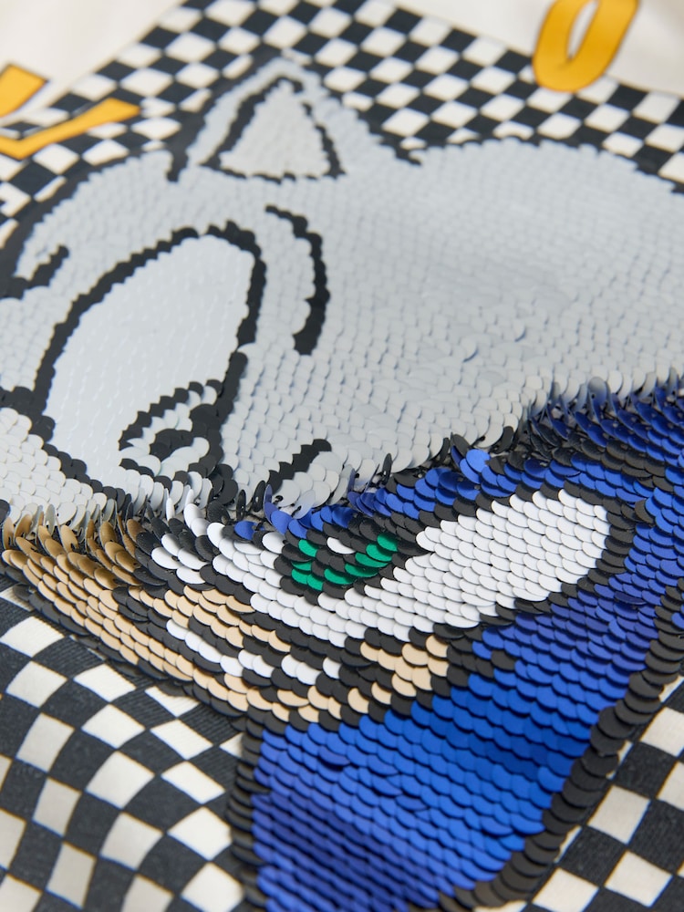 Ecru Sequin - تيشِرت بتصميم شخصية Sonic (3 - 16 سنة) - صورة 5 من 5