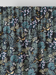 Sara Miller Teal Blue Faux Silk Songbird Made to Measure Curtains - Image 6 of 9
