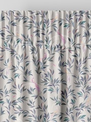 Sara Miller Warm Grey Ornamental Peacock Made to Measure Curtains - Image 6 of 9