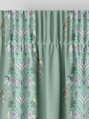 Sara Miller Sage Green Peacock Filigree Made to Measure Curtains - Image 6 of 9