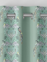 Sara Miller Sage Green Peacock Filigree Made to Measure Curtains - Image 7 of 9