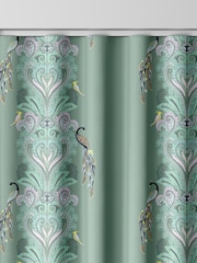 Sara Miller Sage Green Peacock Filigree Made to Measure Curtains - Image 8 of 9