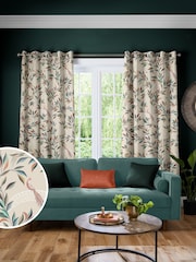 Sara Miller Stone Natural Ornamental Peacock Made to Measure Curtains - Image 1 of 9