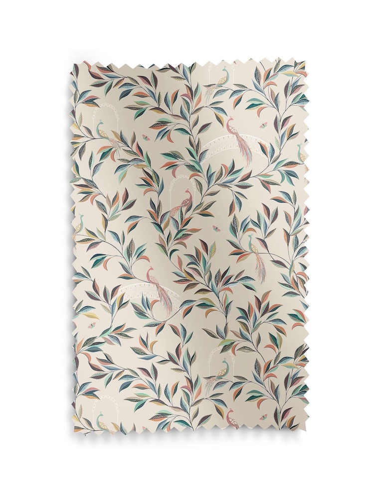 Sara Miller Stone Natural Ornamental Peacock Made to Measure Curtains - Image 9 of 9