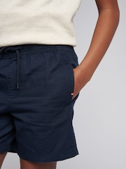 U.S. Polo Assn Blue Boys Cotton Linen Deck Shorts - Image 3 of 8