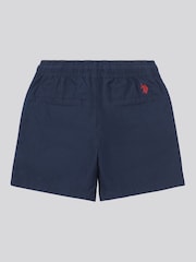 U.S. Polo Assn Blue Boys Cotton Linen Deck Shorts - Image 6 of 8