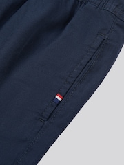 U.S. Polo Assn Blue Boys Cotton Linen Deck Shorts - Image 7 of 8
