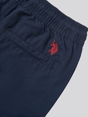 U.S. Polo Assn Blue Boys Cotton Linen Deck Shorts - Image 8 of 8