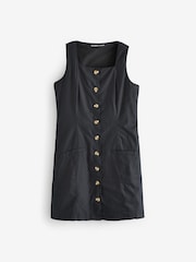 Threadbare Black Linen Blend Waistcoat Summer Dress - Image 1 of 1