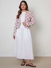 Threadbare Cream 100% Cotton Paisley Quilted Jacket - Image 7 of 9