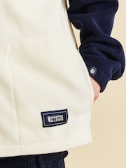Harper & Lewis Blue Mellow Retro Pattern 1/4  Zip Fleece - Image 5 of 7