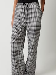 Threadbare Black 2 Pack Wide Leg Gingham Trousers - Image 3 of 3