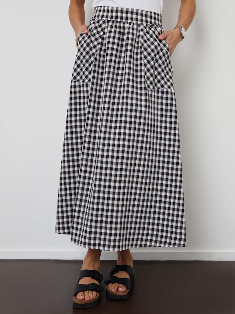 Threadbare Check Patch Pocket Midaxi Skirt - Изображение 2 из 4