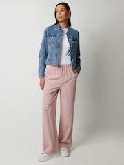 ורוד - Threadbare Wide Leg Gingham Trousers - Image 5 of 5