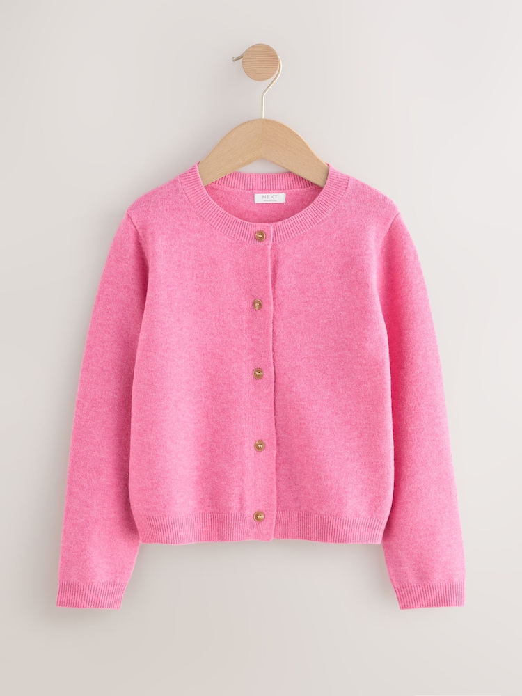Pink Button Up Cardigan (3-16yrs) - Image 1 of 4
