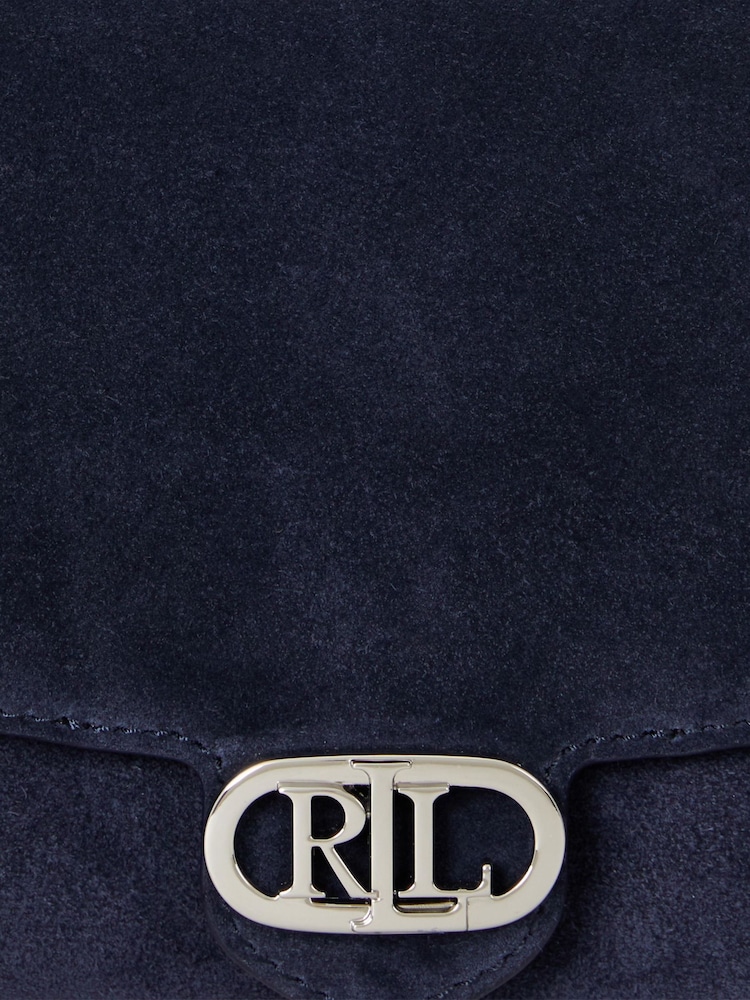 Lauren Ralph Lauren Blue Adair Leather Chain Cross-Body Clutch Bag - Image 4 of 4