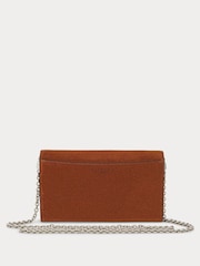 Lauren Ralph Lauren Brown Adair Leather Chain Cross-Body Clutch Bag - Image 2 of 5