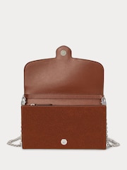 Lauren Ralph Lauren Brown Adair Leather Chain Cross-Body Clutch Bag - Image 3 of 5