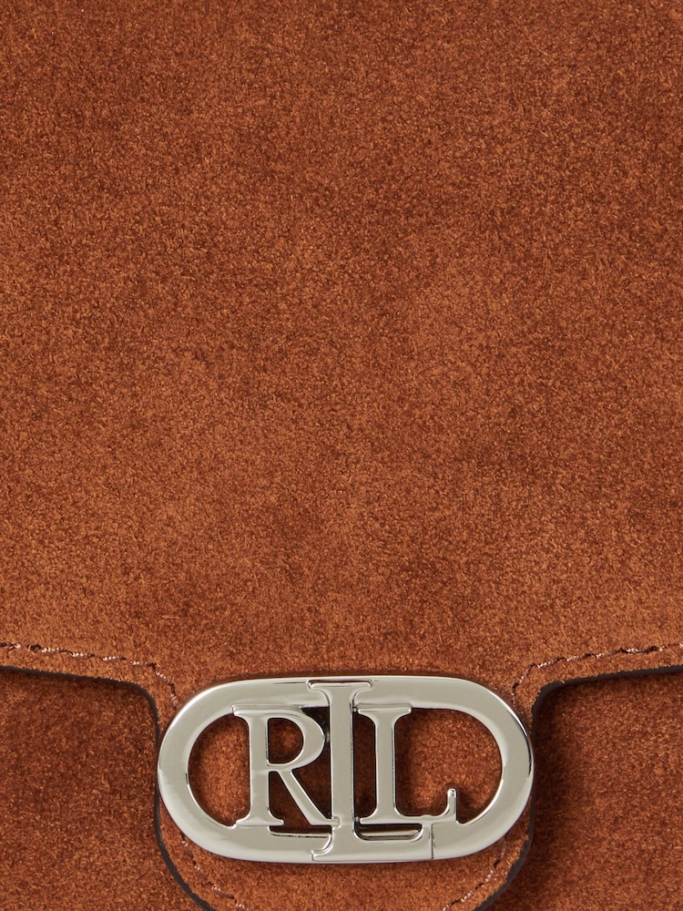 Lauren Ralph Lauren Brown Adair Leather Chain Cross-Body Clutch Bag - Image 5 of 5 Lauren Ralph Lauren Brown Adair Leather Chain Cross-Body Clutch Bag - Image 5 of 5