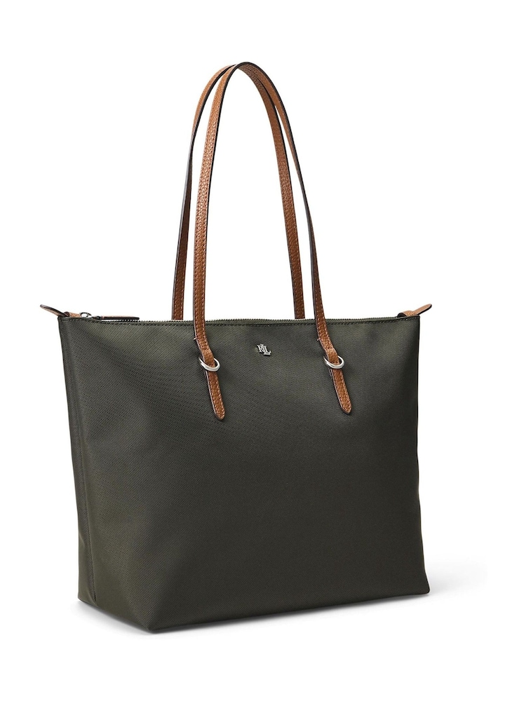 Lauren Ralph Lauren Green Keaton Nylon Tote Bag - Image 2 of 2
