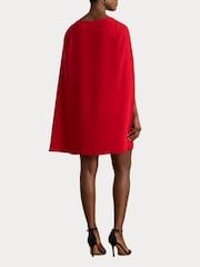 Lauren Ralph Lauren Red Lauren Ralph Mini Lauren Red Petra Cape Georgette Cocktail Dress - Image 4 of 6