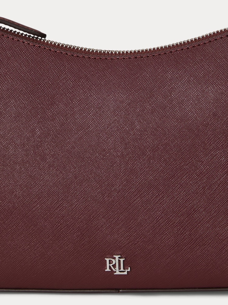 Lauren Ralph Lauren Red Red Danni Crosshatch Leather Shoulder Bag - Image 5 of 5 Lauren Ralph Lauren Red Red Danni Crosshatch Leather Shoulder Bag - Image 5 of 5