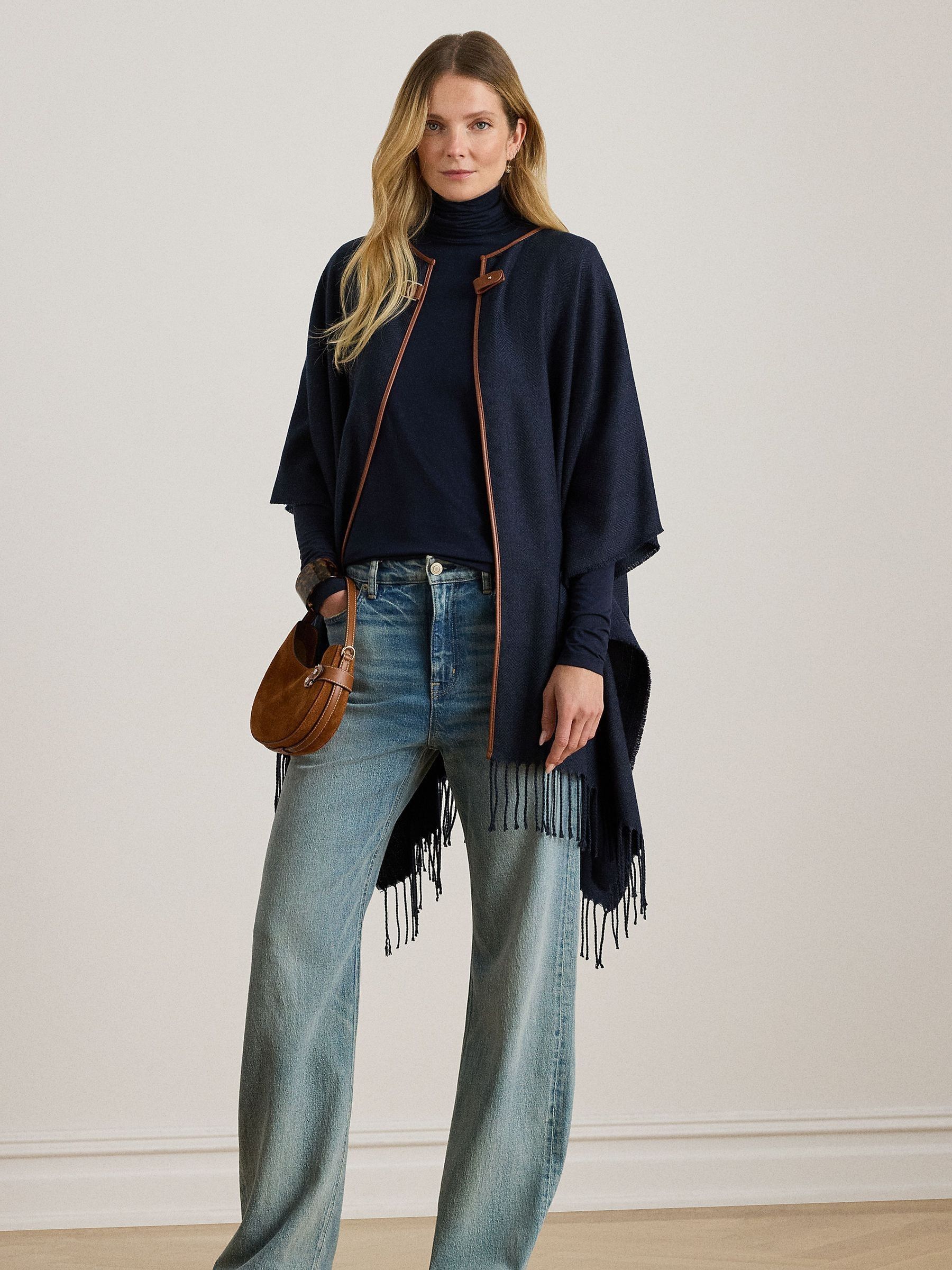 Ralph Lauren Collection フリンジ付きポンチョ　新品 W43636s.jpg