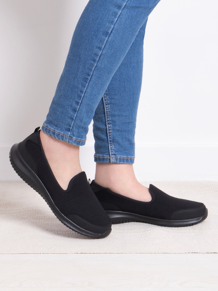Totes Black Comfort Slip-On Sports Shoes - Image 1 of 3 Totes Black Comfort Slip-On Sports Shoes - Image 1 of 3