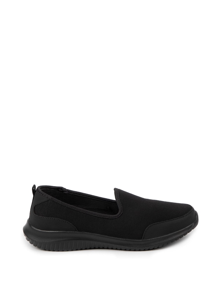 Totes Black Comfort Slip-On Sports Shoes - Image 2 of 3 Totes Black Comfort Slip-On Sports Shoes - Image 2 of 3