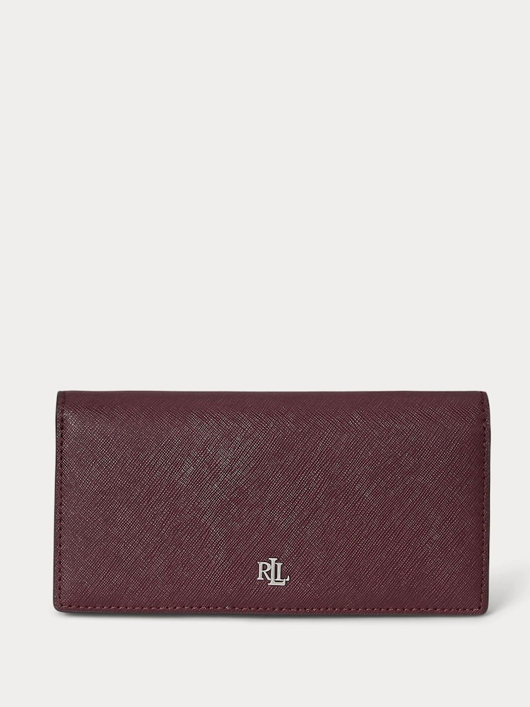 Lauren Ralph Lauren Red Slim Red Leather Purse - Image 1 of 3 Lauren Ralph Lauren Red Slim Red Leather Purse - Image 1 of 3