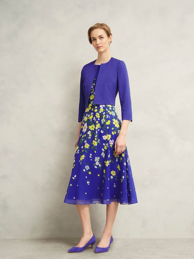 Hobbs Blue Elize 100% Cotton Jacket - Image 2 of 4