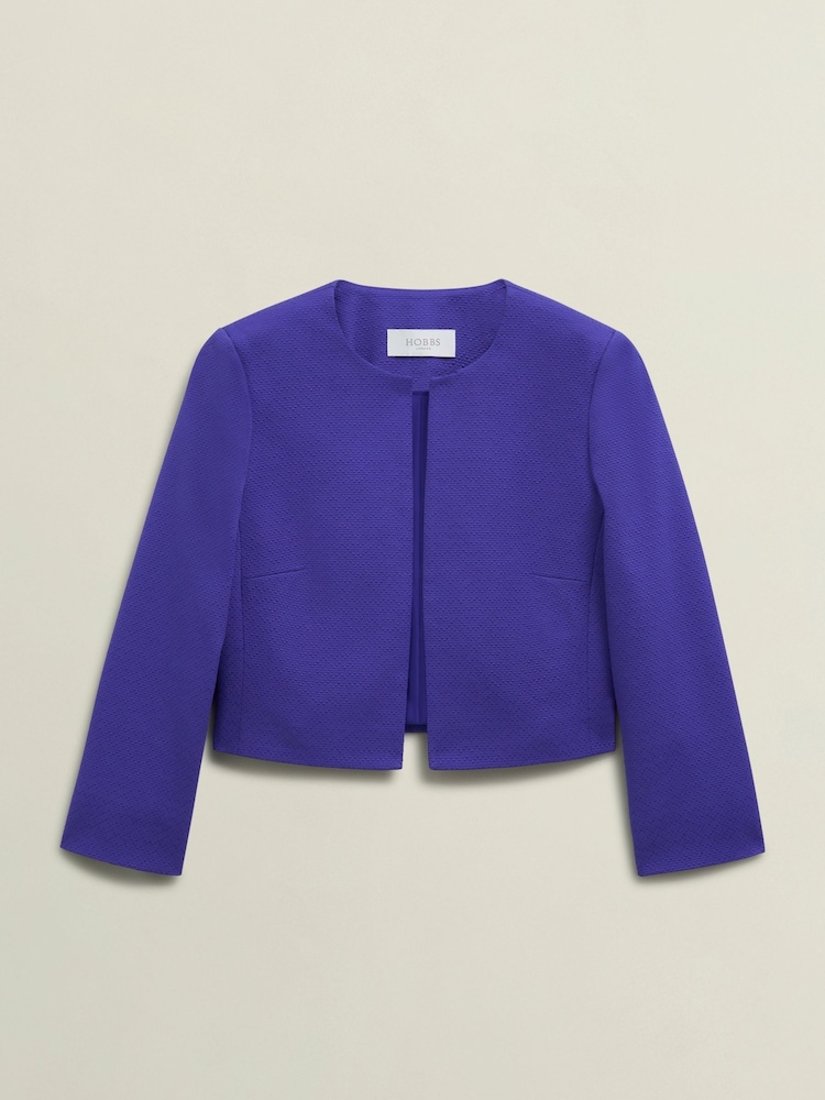 Hobbs Blue Elize 100% Cotton Jacket - Image 4 of 4