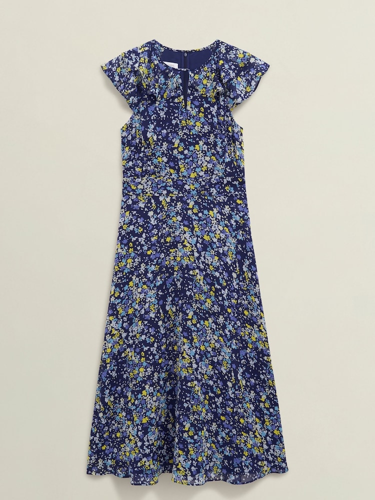 Hobbs Blue Dawn Dress - Image 4 of 4 Hobbs Blue Dawn Dress - Image 4 of 4