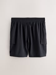 Black/Grey Active Cargo Gym Training Shorts 2 Pack - Image 8 of 11