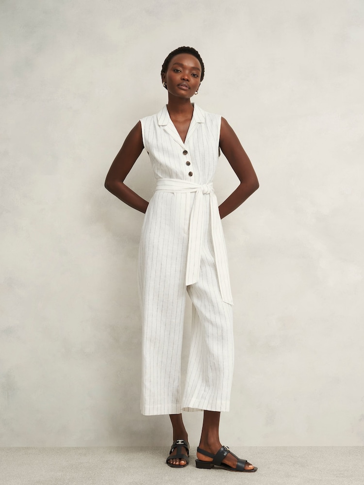 Hobbs White Destiny 100% Cotton Jumpsuit - Image 1 of 4