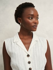 Hobbs White Destiny 100% Cotton Jumpsuit - Image 3 of 4