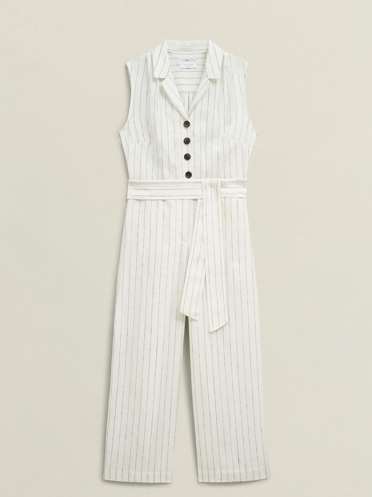 Hobbs White Destiny 100% Cotton Jumpsuit - Image 4 of 4