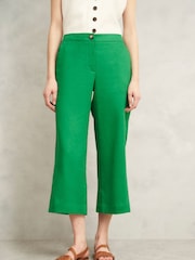 Hobbs Green Lillie 100% Linen Trousers - Image 1 of 4