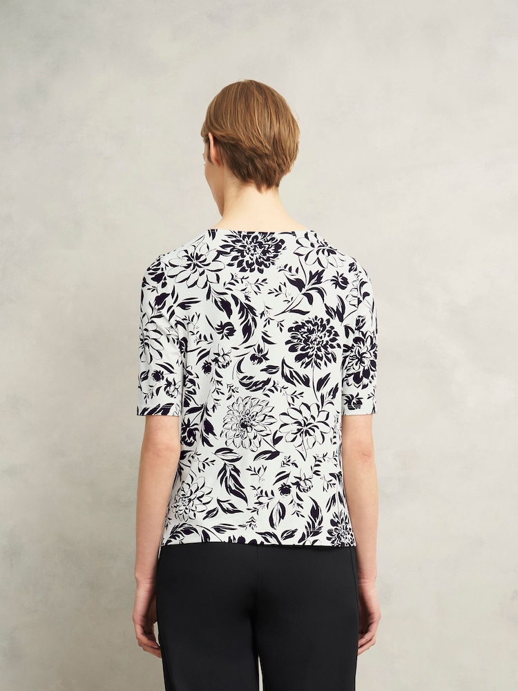 Hobbs White Jacqueline Print Top - Image 2 of 4