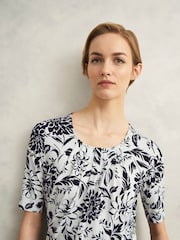 Hobbs White Jacqueline Print Top - Image 3 of 4