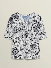 Hobbs White Jacqueline Print Top - Image 4 of 4