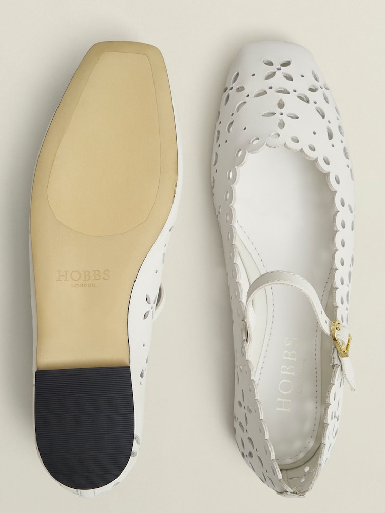 Hobbs White Chrissy Mary Jane Shoes - Image 3 of 3