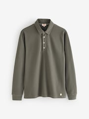 Armor Lux Heritage Long Sleeve Honeycomb Cotton Polo Shirt - Image 1 of 1
