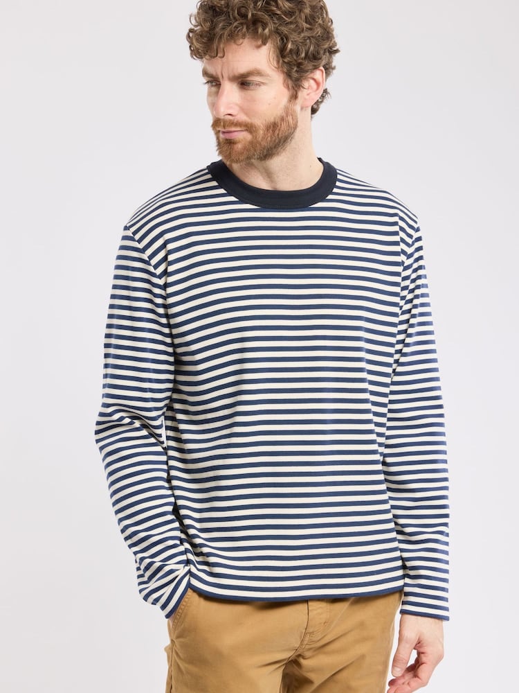 Armor Lux Blue Héritage Long Sleeve T-Shirt - Image 2 of 5