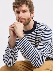 Armor Lux Blue Héritage Long Sleeve T-Shirt - Image 4 of 5