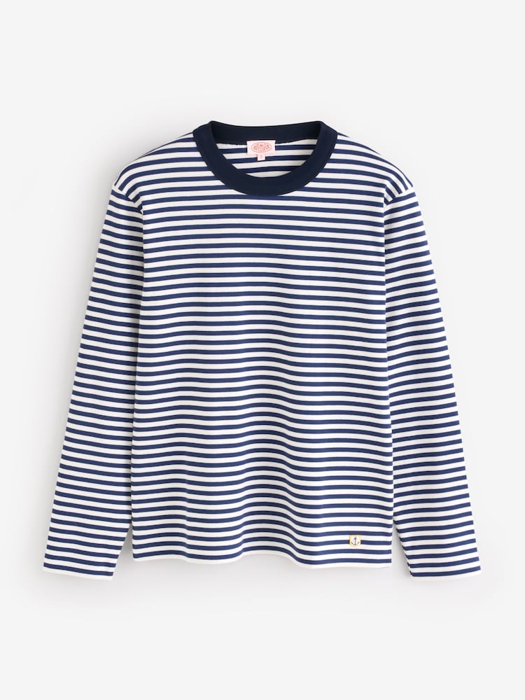 Armor Lux Blue Héritage Long Sleeve T-Shirt - Image 5 of 5