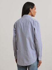 Lauren Ralph Lauren Blue Kotta Stripe Embroidered Logo Shirt - Image 2 of 4