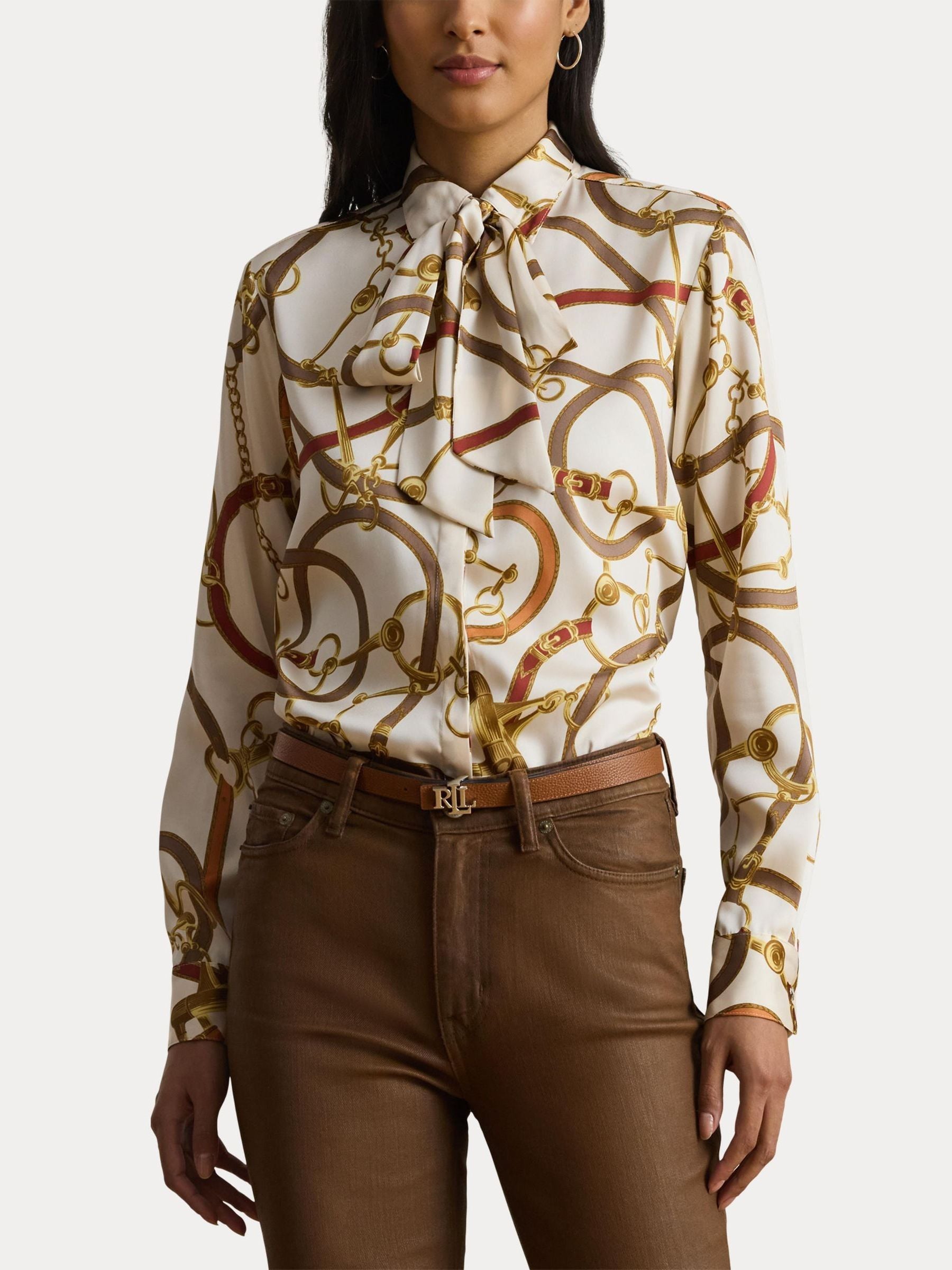 Buy Lauren Ralph Lauren Cream Multi Kristy Classic Fit Print Twill