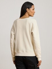 Lauren Ralph Lauren Cream Kappy Embroidered Logo Jersey Sweatshirt - Image 2 of 7