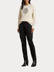 Lauren Ralph Lauren Cream Kappy Embroidered Logo Jersey Sweatshirt - Image 5 of 7